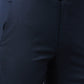 Raymond Blue Solid Slim Fit Polyester Blend Trouser