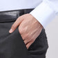 Raymond Grey Solid Slim Fit Polyester Blend Trouser