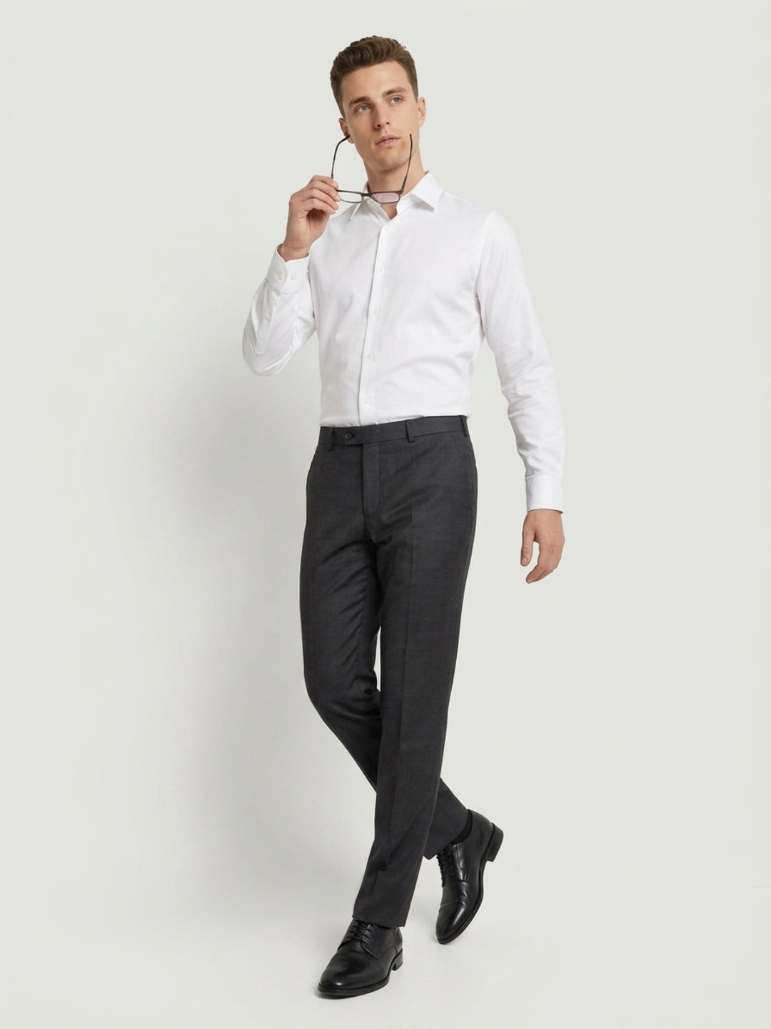 Raymond Men Violet Slim Fit Checks Trouser
