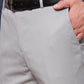 Raymond Grey Solid Slim Fit Polyester Blend Trouser