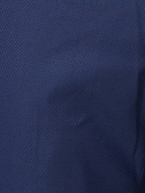 Raymond Men Blue Structure Slim Fit Polyester Blend Trouser