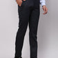 Raymond Blue Solid Slim Fit Polyester Blend Trouser