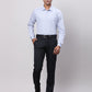 Raymond Blue Solid Slim Fit Polyester Blend Trouser