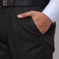 Raymond Brown Structure Slim Fit Polyester Blend Trouser