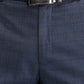 Raymond Blue Checks Slim Fit Polyester Blend Trouser