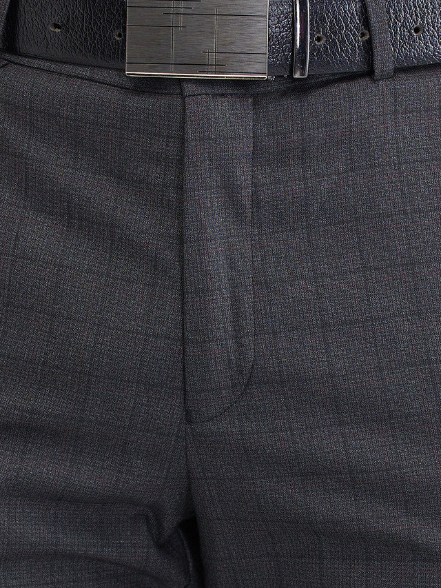 Raymond Green Checks Slim Fit Polyester Blend Trouser