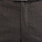 Raymond Brown Checks Slim Fit Polyester Blend Trouser