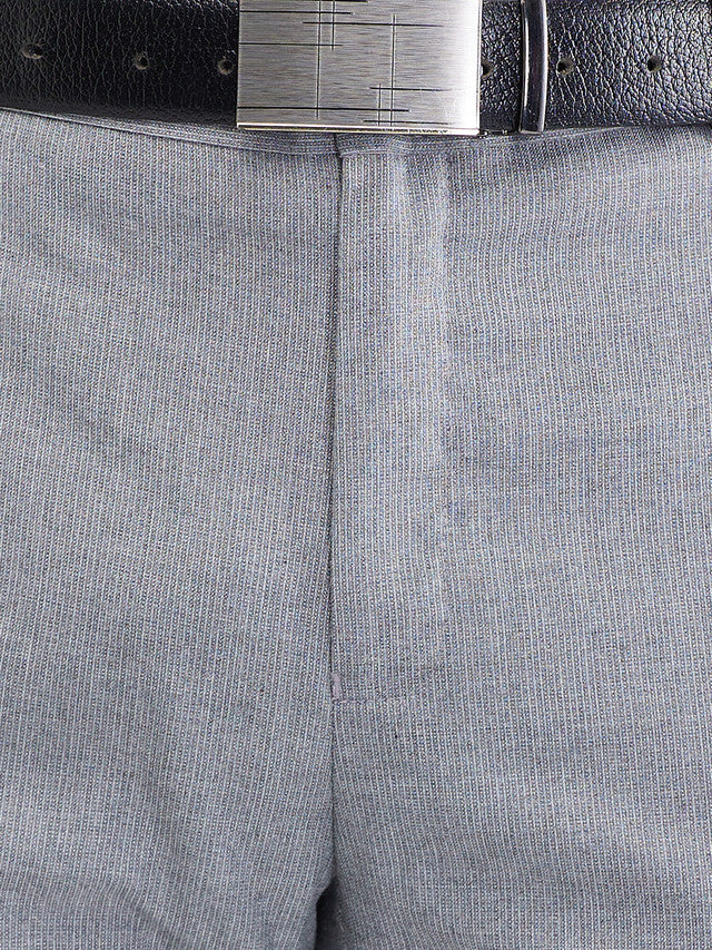 Raymond Blue Checks Slim Fit Polyester Blend Trouser