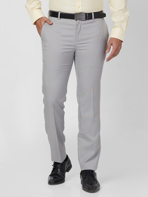 Raymond Men Grey Slim Fit Structured Trouser – MyRaymond