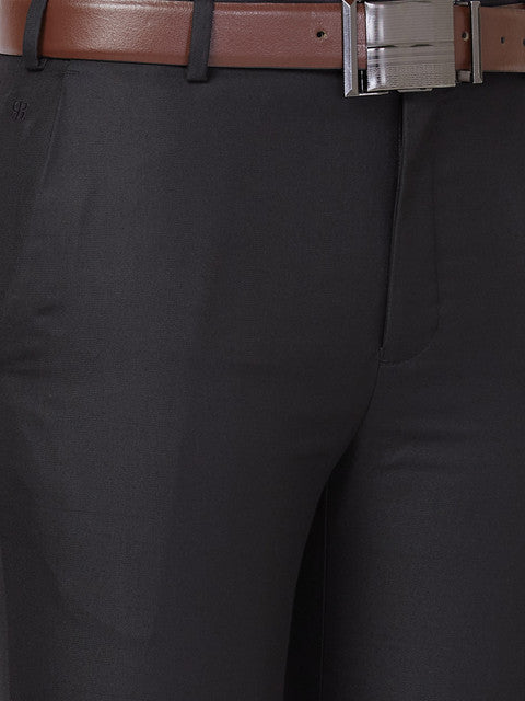 Raymond Men Black Slim Fit Solid Trouser