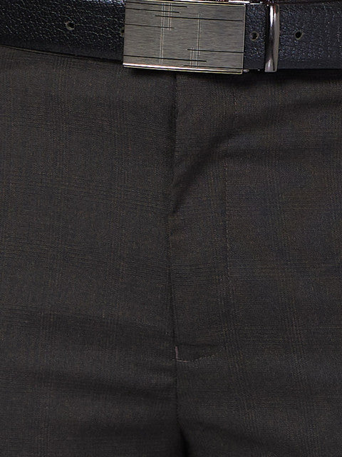 Raymond Men Brown Slim Fit Checks Trouser