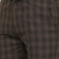 Raymond Men Brown Slim Fit Checks Trouser