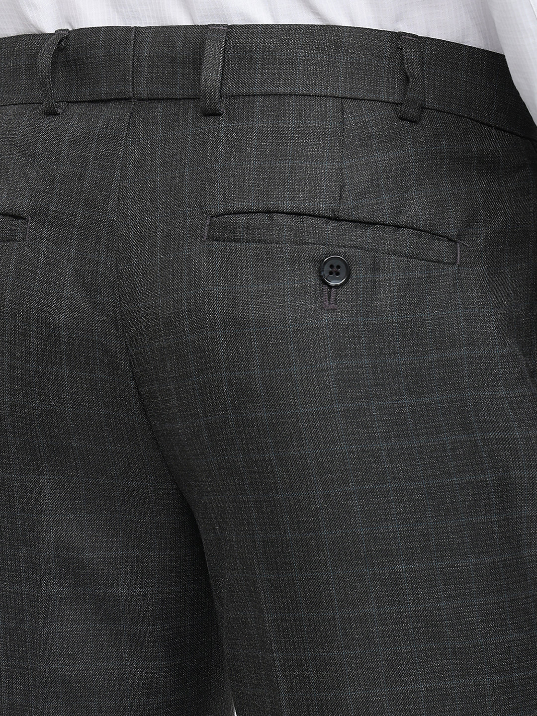 Raymond Men Grey Slim Fit Solid Trouser