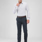 Raymond Blue Structure Slim Fit Polyester Blend Trouser