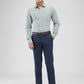 Raymond Blue Structure Slim Fit Polyester Blend Trouser