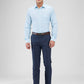 Raymond Blue Checks Slim Fit Polyester Blend Trouser