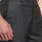 Raymond Men Grey Slim Fit Checks Trouser