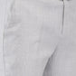 Raymond Grey Checks Slim Fit Polyester Blend Trouser