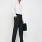 Raymond Men Blue Slim Fit Structure Trouser