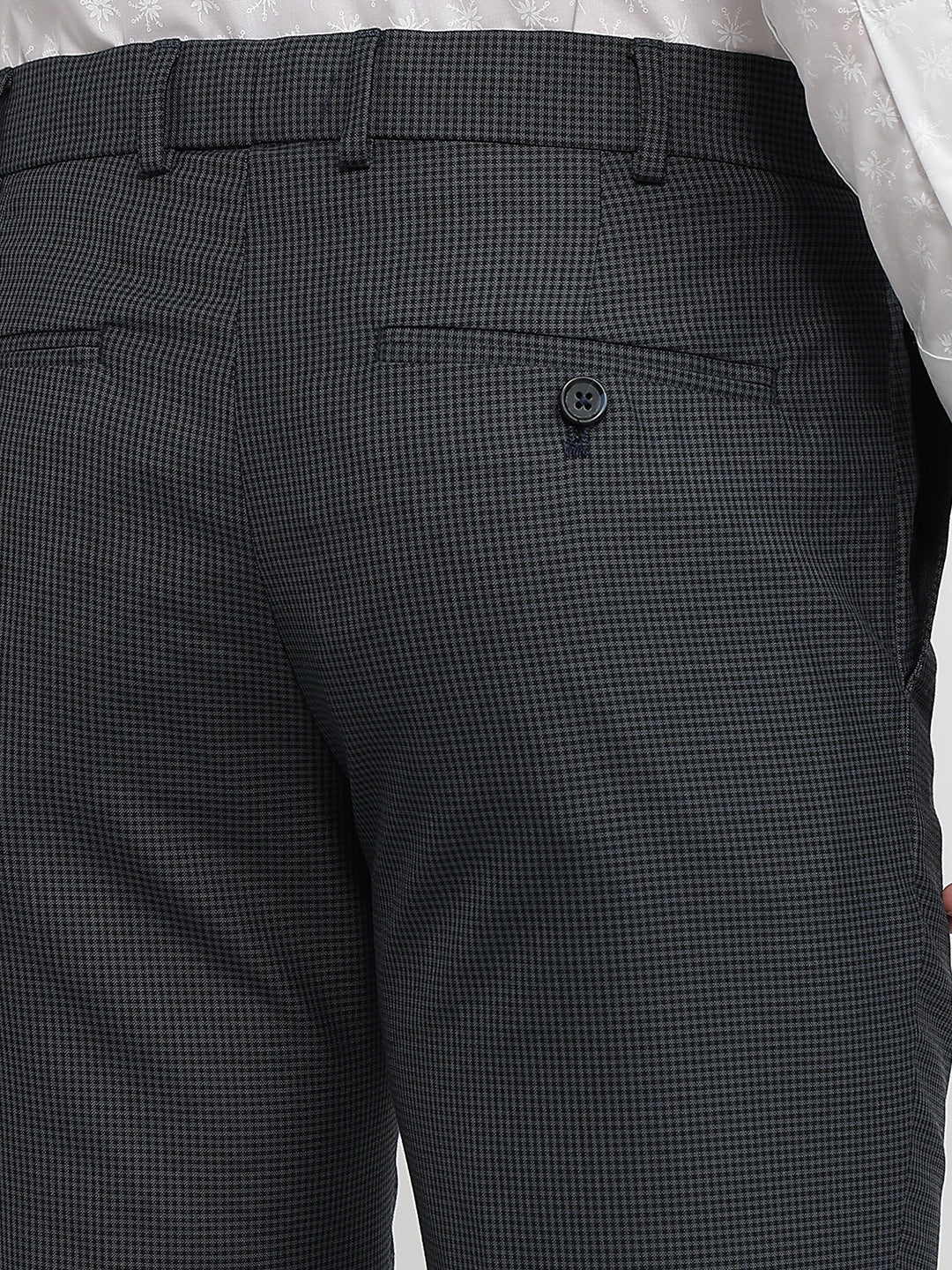 Raymond Men Blue Slim Fit Checks Trouser