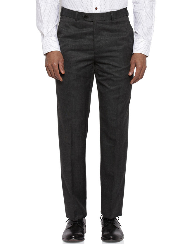 Raymond Grey Contemporary Fit Polyester Blend Trouser