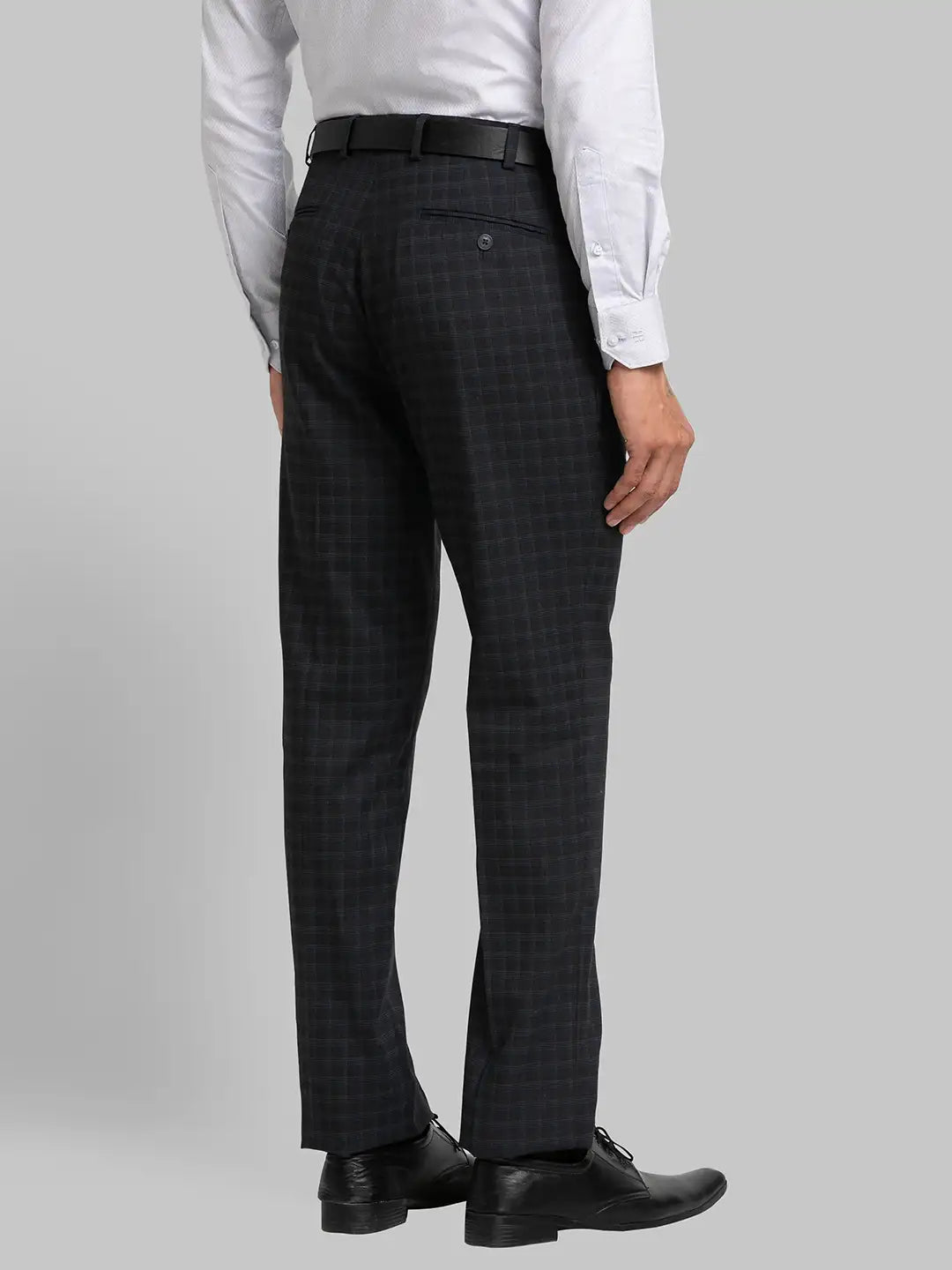 Men Regular Fit Grey Trouser