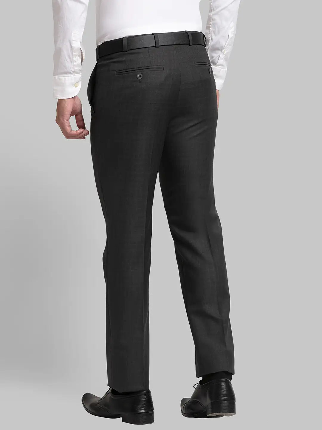 Men Regular Fit Grey Chinos & Trouser