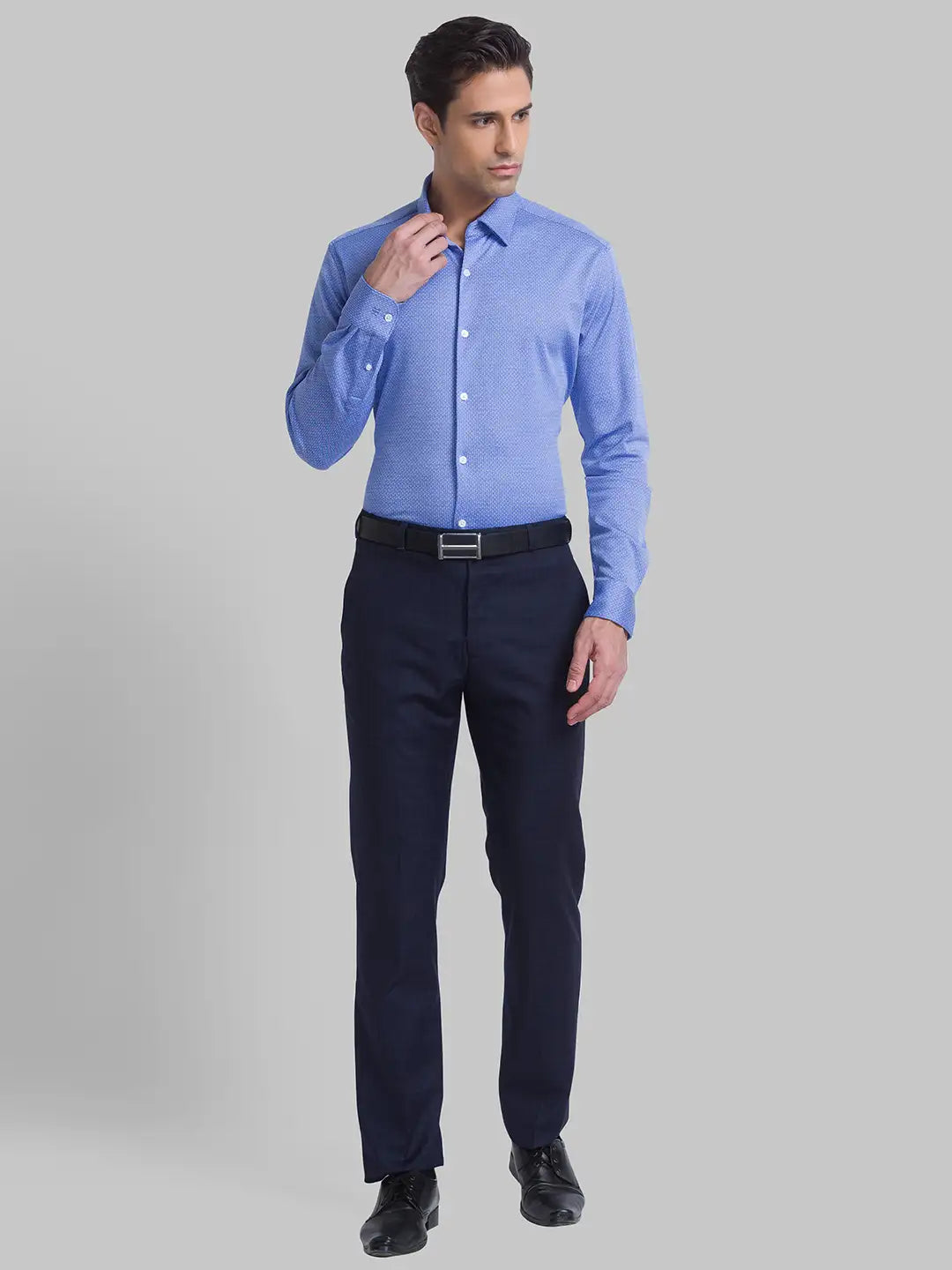 Men Regular Fit Grey Chinos & Trouser