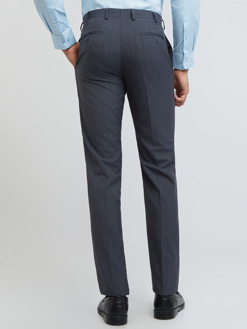 Men Contemporary Fit Grey Trouser