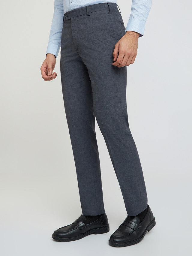 Men Contemporary Fit Blue Trouser