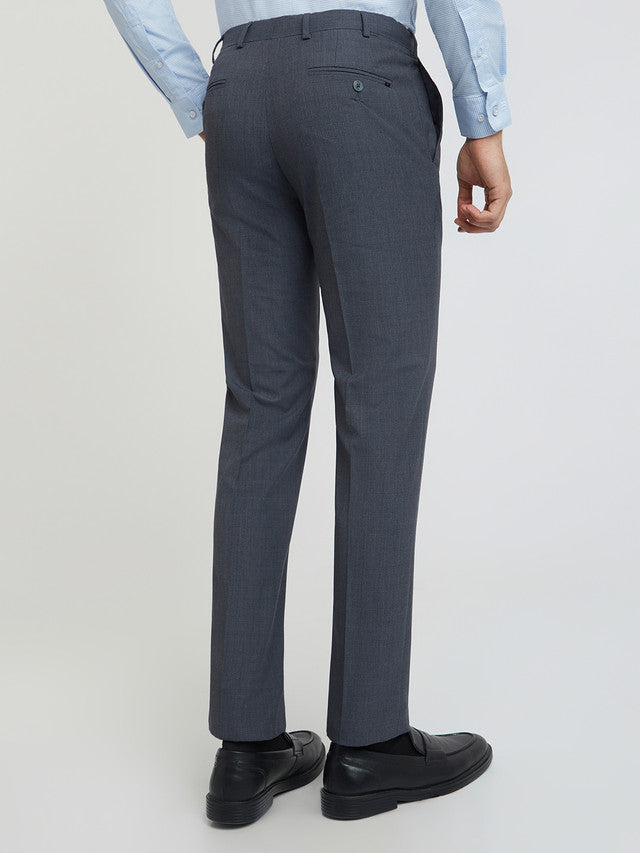 Men Contemporary Fit Blue Trouser