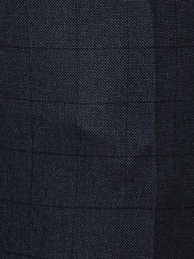 Raymond Blue Checks Contemporary Fit Polyester Blend Trouser