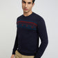 Men Regular Fit Black Sweater