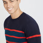 Men Regular Fit Black Sweater