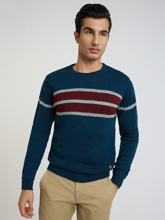 Men Regular Fit Black Sweater