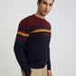 Men Regular Fit Blue Sweater