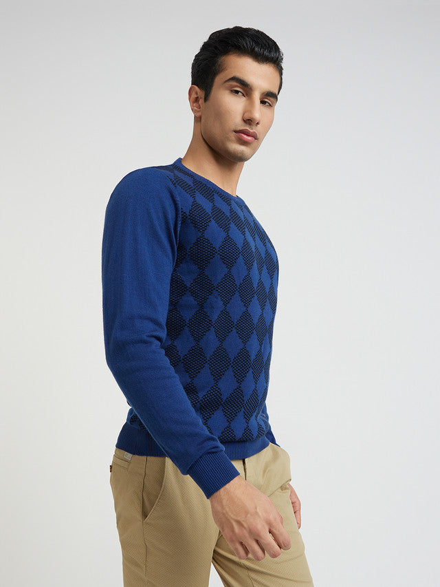 Men Regular Fit Maroon Sweater