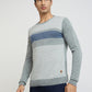 Men Regular Fit Blue Sweater