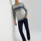 Men Regular Fit Blue Sweater