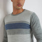 Men Regular Fit Blue Sweater