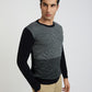 Men Regular Fit Grey Sweater