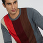 Men Regular Fit Grey Sweater