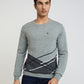 Men Regular Fit White Sweater