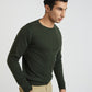 Men Regular Fit Teal Sweater