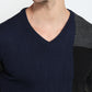 Raymond Men Blue Structure Round Neck Collar Sweatshirt