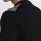 Raymond Men Black Structure Round Neck Collar Sweatshirt