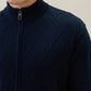 Raymond Men Blue Structure V Neck Collar Sweatshirt