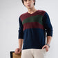 Raymond Men Blue Regular Fit Structure Sweatshirt