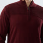Raymond Men Maroon Structure Round Neck Collar Sweatshirt
