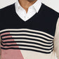 Raymond Men Brown Structure V Neck Collar Sweatshirt